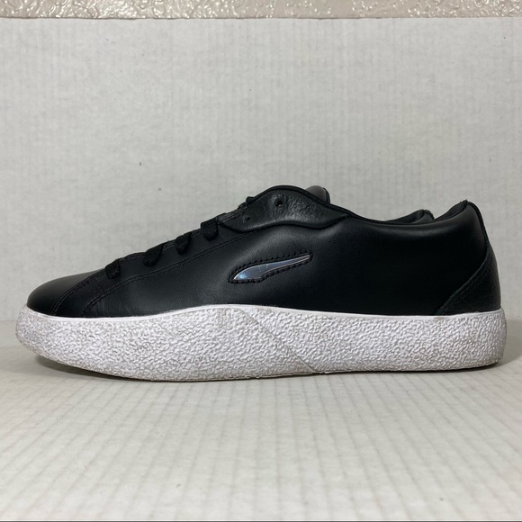 PUMA Love Twist Black White Silver Casual Comfort Retro Leather Sneakers Sz 9 - Picture 3 of 8